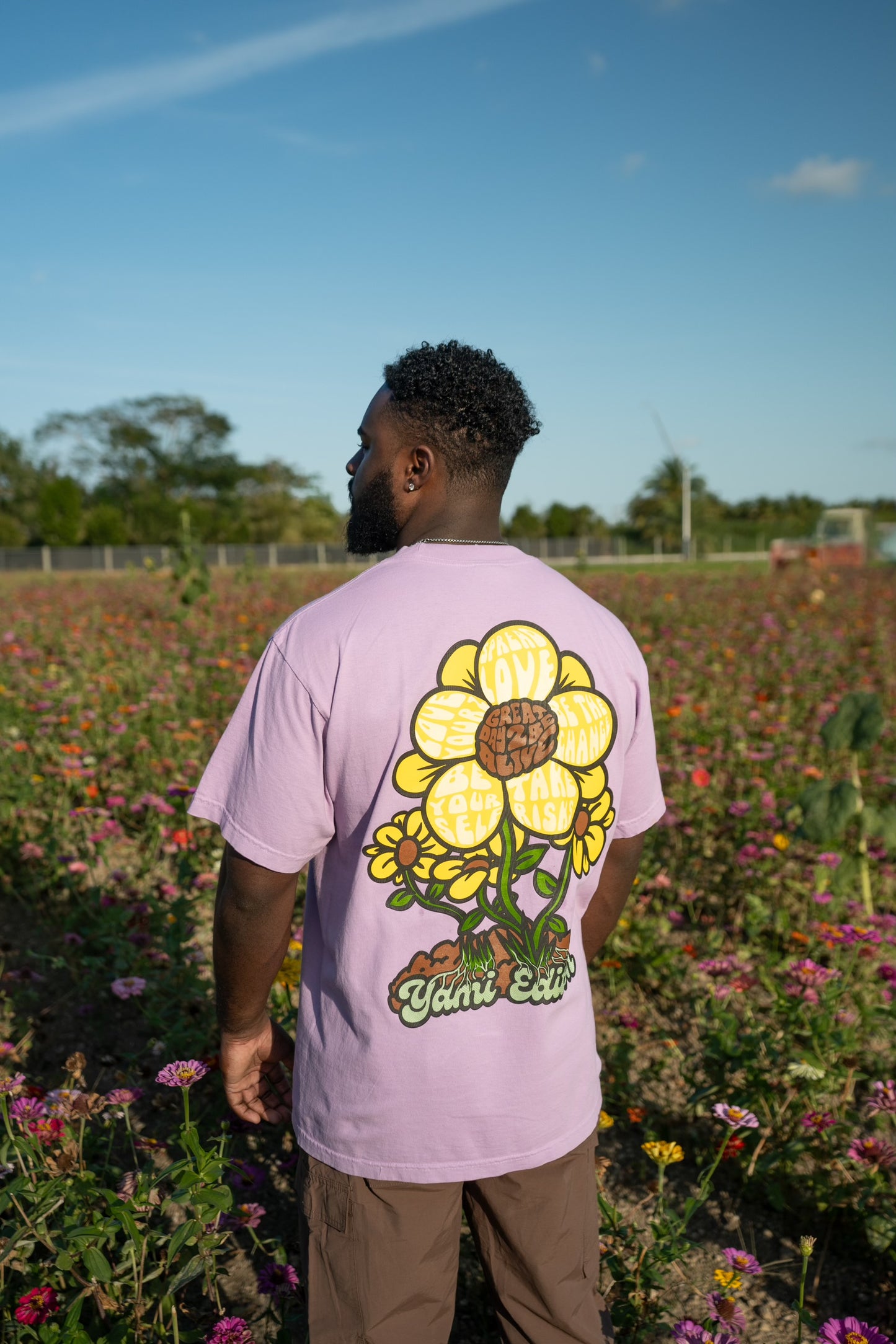 Sunflower Garden T-Shirt (Purple)