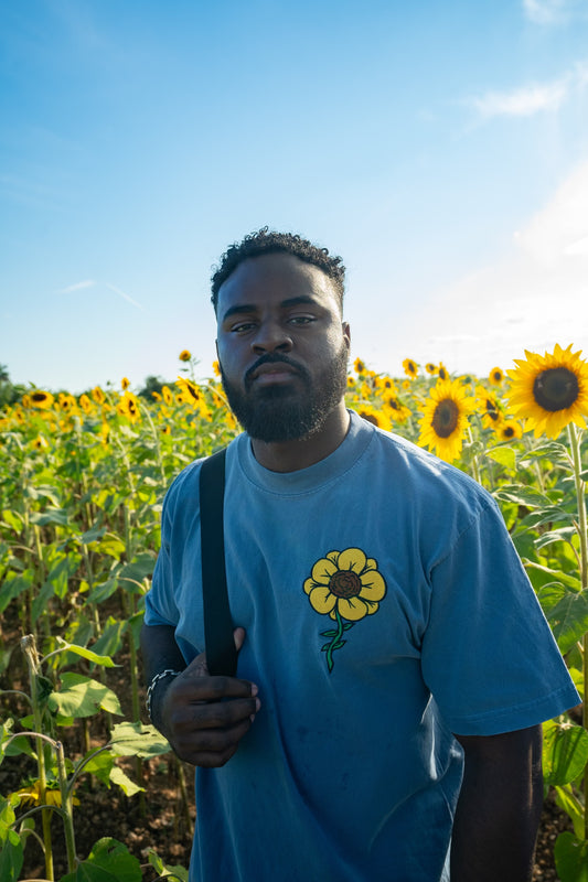 Sunflower Garden T-Shirt (Blue)