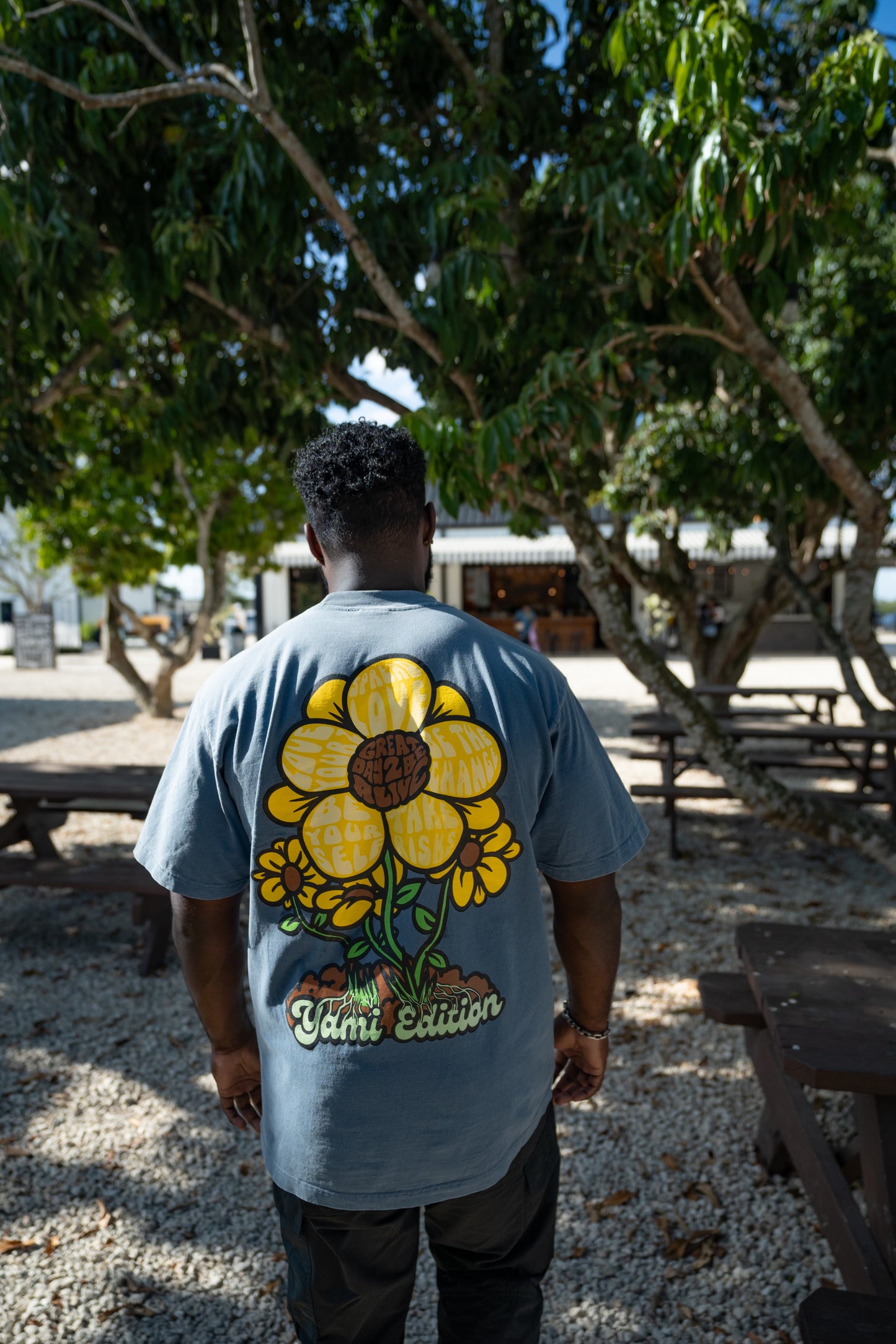 Sunflower Garden T-Shirt (Blue)